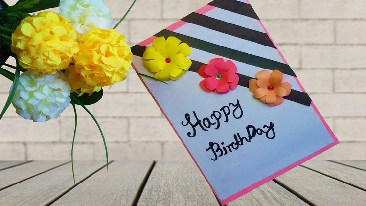 Beautiful Handmade Birthday card idea.Handmade Birthday card for Friend