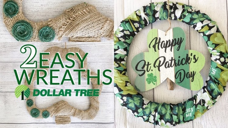 DOLLAR TREE DIY | ST. PATRICK’S DAY WREATHS | EASY DOLLAR TREE CRAFTS