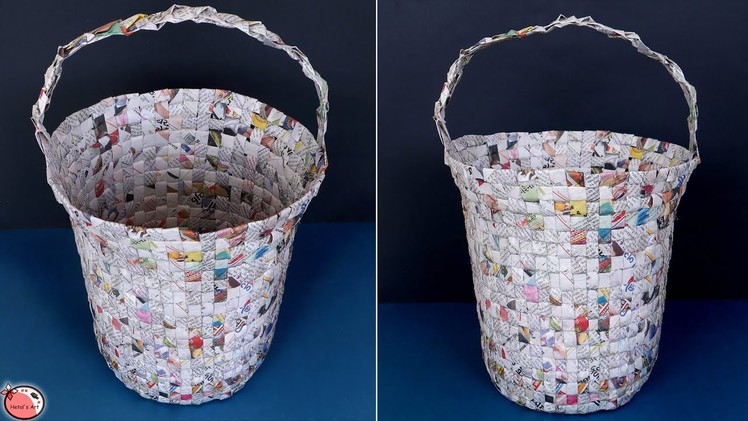 Dust Bin !! Best Out of Waste 2019 || How to Make Dust Bin From Waste News Paper || Handmade Things