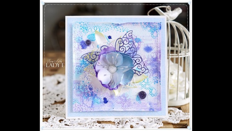 Easy Watercolor & Stamping - Card Tutorial  - Lady E -