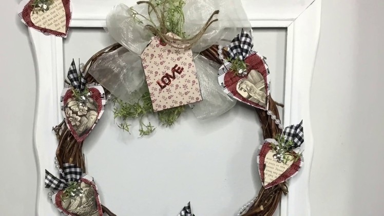 Farmhouse Style Valentine’s Day Wreath