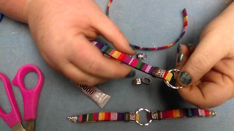 Flat cord bracelet tutorial