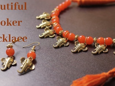 Ganesha Charms Necklace | How to Make Choker Necklace || Ananya Mondal