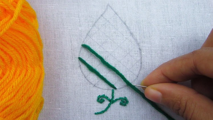 Hand Embroidery, Lattice Stitch Embroidery, Leaves Embroidery Tutorial