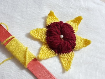 Hand Embroidery Trick Flower New  Amazing Hand Design #100