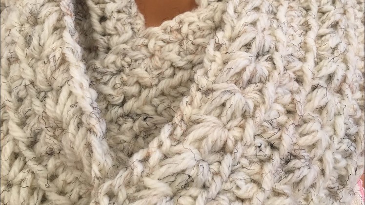 How to crochet infinity scarf with star stitch