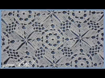 How to JOIN Crochet Lace Square Motif for Tablecloth  step by step #2