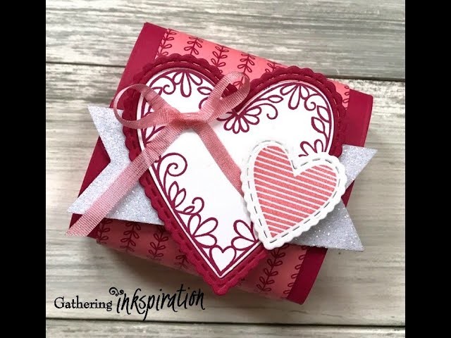 How to make a Valentine Treat Box using the Stampin' Up! All My Love Suite and Simply Scored Scoring