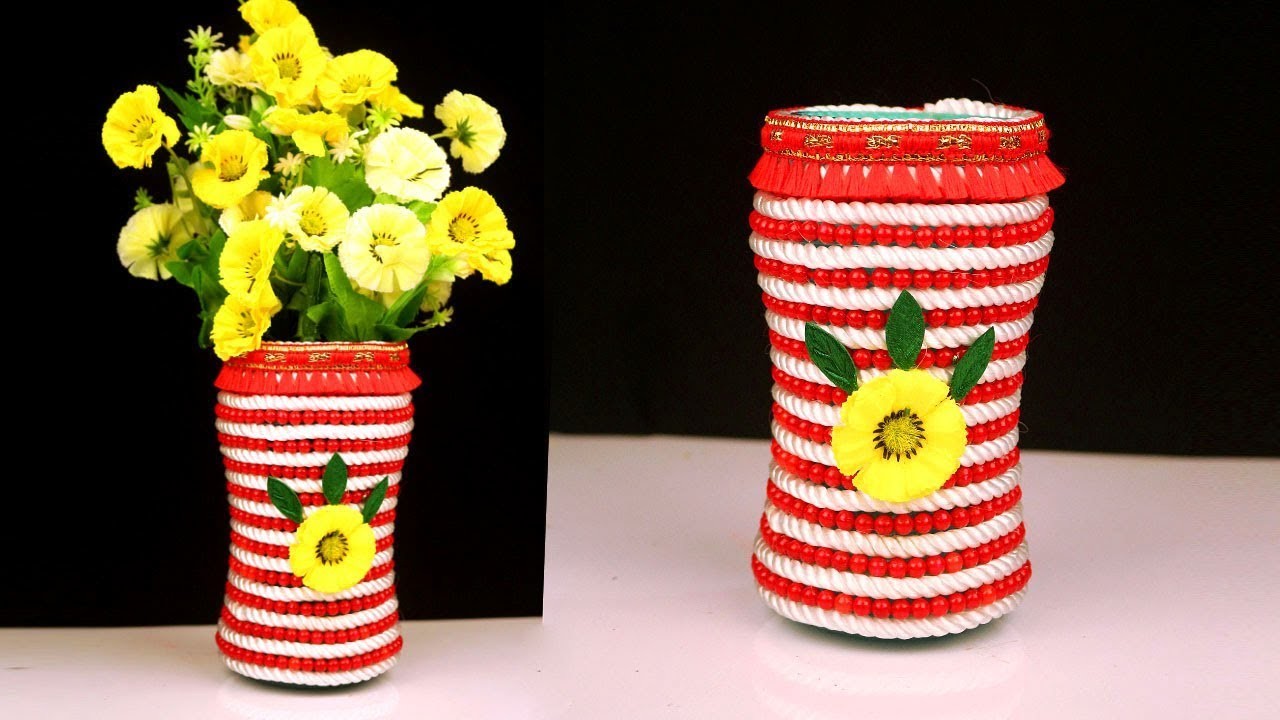 How to Make Plastic Bottle Flower Vase Craft Ideas || Easy Crafts From ...