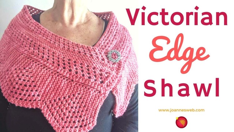 Knitting Victorian Edge Shawl - Diamond Edge Knitted Shawl