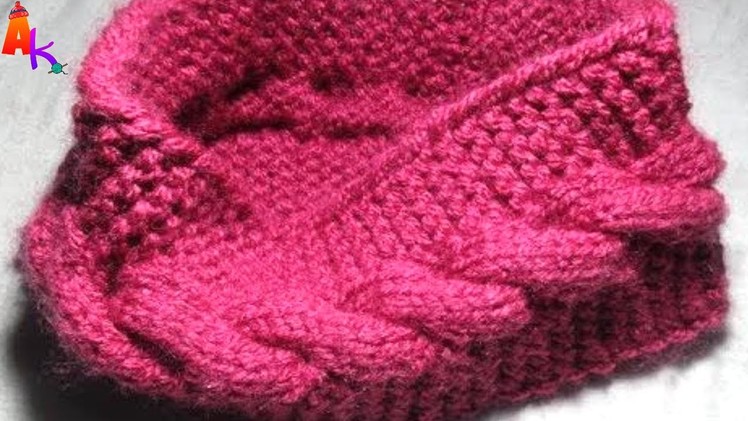 Knitting woolen ear warmer Hindi