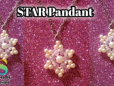 Pearl Pandant || how to make star pandant || 5 mint beading pandant