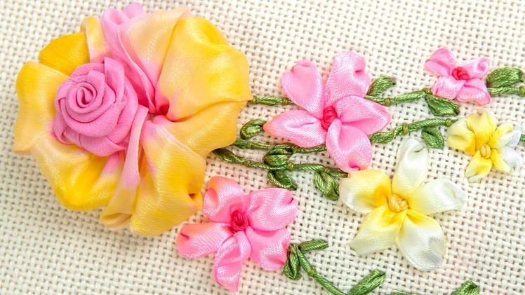 Realistic Ribbon Embroidery: Painting Ribbon Flowers by HandiWorks