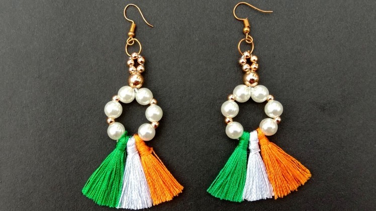 Rebublic Day Special. Easy. Hand Made. Tricolour. Earrings. Tutorial. Useful & Easy