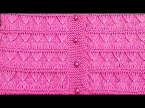 Simple And Easy Knitting Tutorial For Beginners.Knitting With Embroidery And Moti Work:Design-225