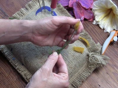 Wet Felted Flower Part Two: Flower Construction