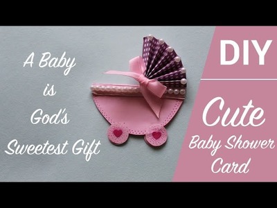 Baby Shower Cards Ideas - Cute and Easy Baby Carriage Stroller Card
