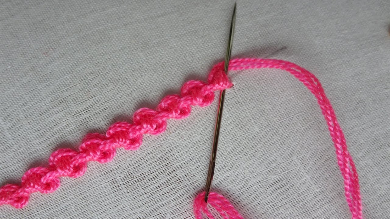 Basic hand embroidery tutorial  palestrina double knot stitchtwilling