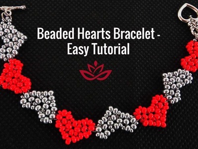 Beaded Heart Bracelet - Tutorial