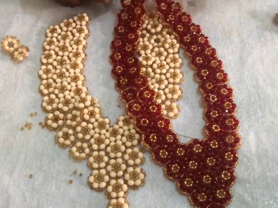 Beaded necklace tutorial. how to make beaded jewelry