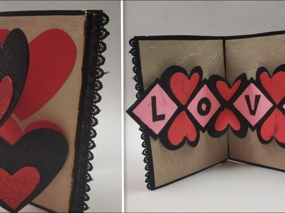 Beautiful Handmade Valentine's Day card idea|DIY Greeting Cards for Valentine's day card| Love Card