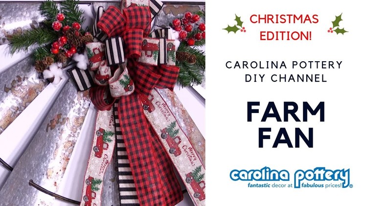 Christmas Farm Fan Decor - Carolina Pottery