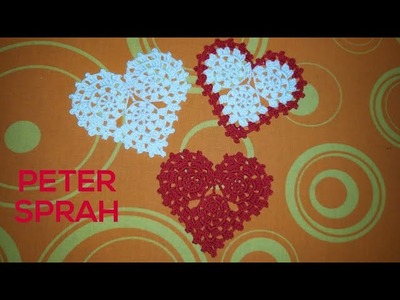 Crochet heart Tutorial --Crochet lace heart