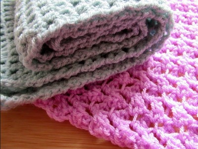 Crochet Scarf Shawl Wrap Baby Blanket stitch tutorial - Happy Crochet Club