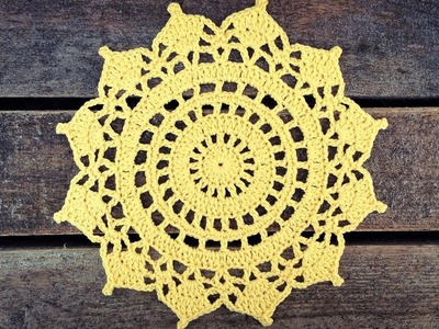 Crochet Sunshine Doily Placemat Tutorial