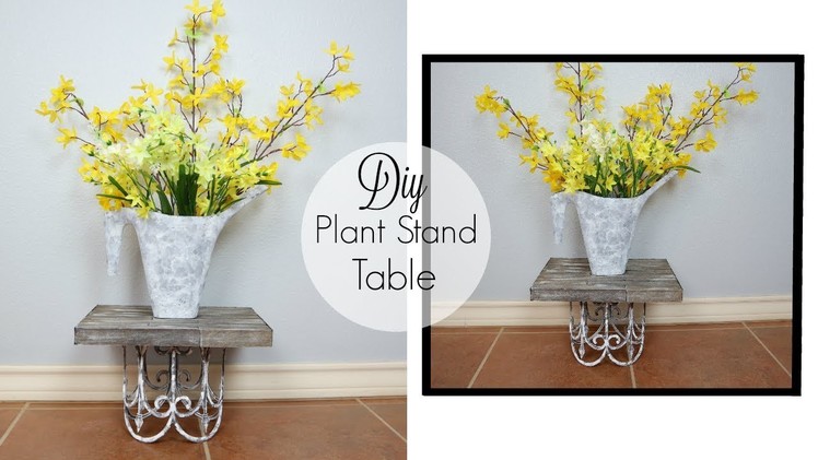DIY Dollar Tree Farmhouse Plant Stand.Table | Indoor.Outdoor Garden Decor