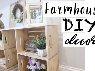DIY FARMHOUSE DECOR | FARMHOUSE STYLE DECORATING | SPRING DECORATE WITH ME | DIY ENTRY TABLE