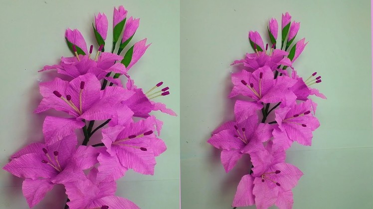 DIY Gladiolus of corrugated Stick flower ????