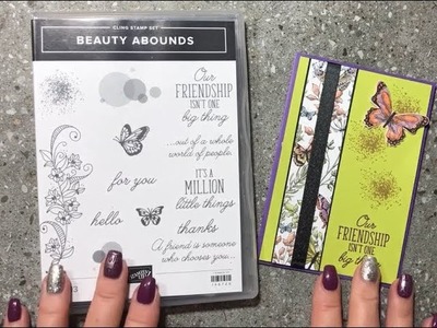 Epis 154 Stampin Up! Beauty Abounds Quick Card 2019 Stamping with DonnaG!