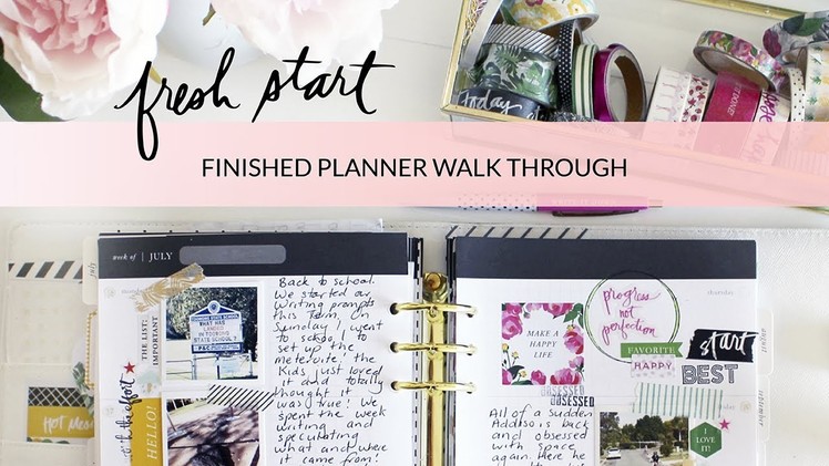 Finished Memory Planner Walk Through