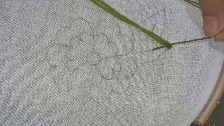 Hand embroidery | beautiful flower design | basic embroidery stitch for beginners.