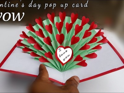 Hand made gift for valentine's day. valentine's day pop up card tutorial 3d heart.paper crafts all