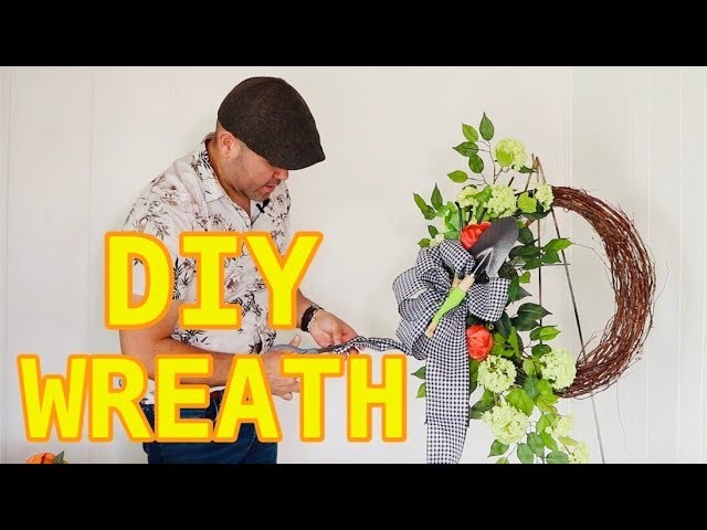 How To Make A Gorgeous Spring Flower Wreath  Using Dollar Tree Gardening Tools