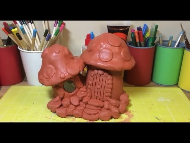How To Make a Terracotta Clay Fantasy Mushroom House (Friday Night Live Clay Sculpting)