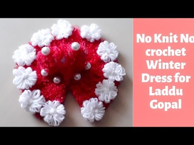How to make an easy DIY Winter Woollen Dress for Laddu Gopal||Kanhaji ki Poshak |Quicky Crafts