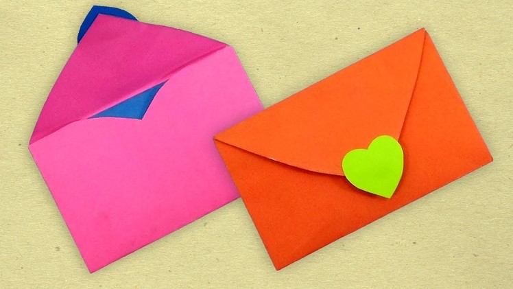 How to Make an Envelope from a Heart Shaped Paper for Valentine's Day