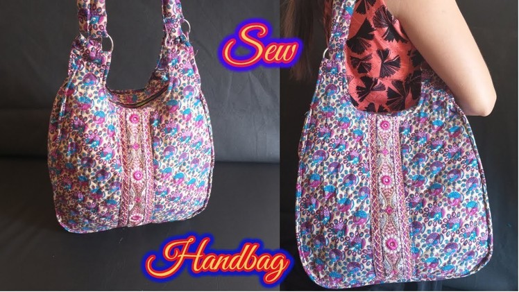 How To Make Branded Looking Handbag With Cloth || Handbag Cutting And Stitching - HINDI