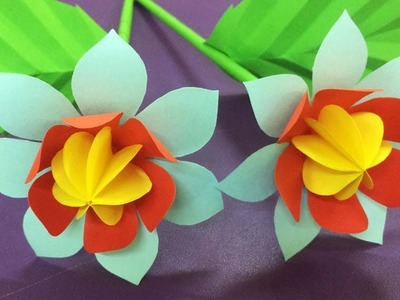 How to Make Flowers with Paper - Making Beautiful Paper Flower - DIY Paper Crafts