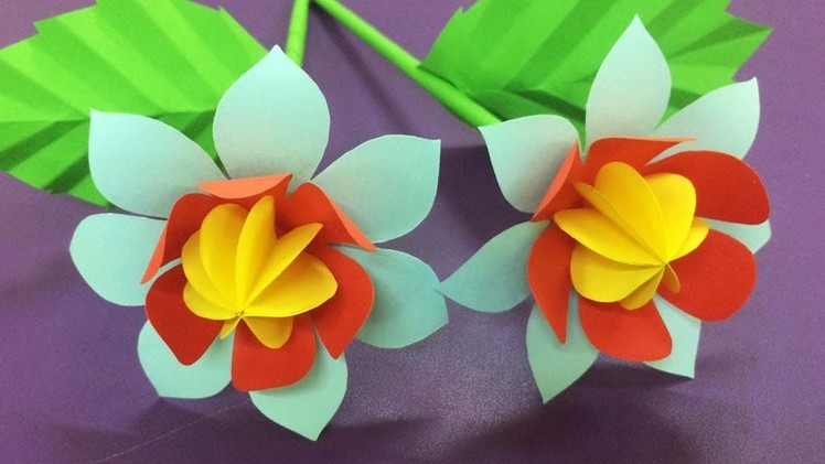 How to Make Flowers with Paper - Making Beautiful Paper Flower - DIY Paper Crafts