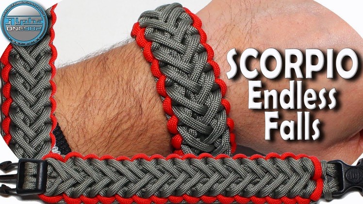 How to make Paracord bracelet SCORPIO modified Endless Falls Best Bracelet EVER World of Paracord