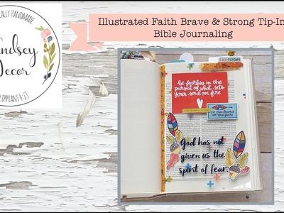 Illustrated Faith Brave & Strong Tip-In - Bible Journaling