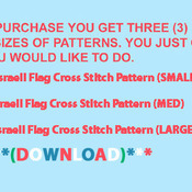 CRAFTS Israeli Flag Cross Stitch Pattern***LOOK***Buyers Can Download Your Pattern As Soon As They Complete The Purchase