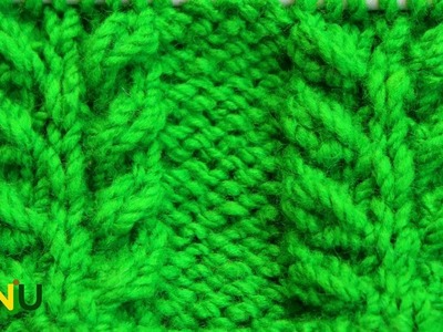 Knit leaf sweater sample design.