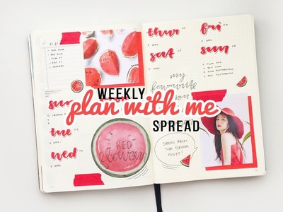 Kpop bullet journal | plan with me | july 2018 weekly spread