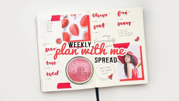 Kpop bullet journal | plan with me | july 2018 weekly spread