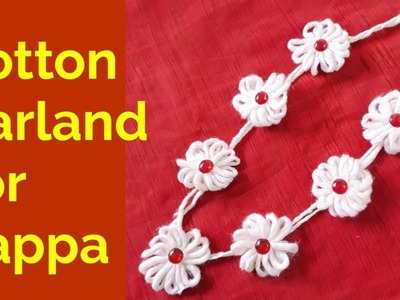 Last minute Cotton Garland making for Bappa | Cotton Garland For Ganesh | Cotton Kanthi